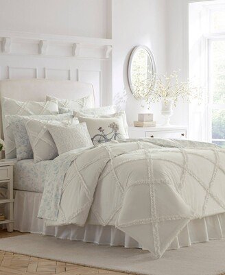 Adelina Ruffle Cotton 2 Piece Comforter Set, Twin