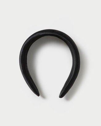 Bellamy Black Satin Puffy Headband