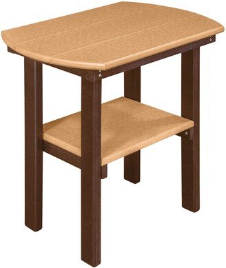 OS Home and Office Furniture OS Home and Office Model Oval End Table Made in the USA- Cedar on Tudor Brown Base