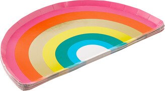 Rainbow Shaped Plates Multicolor Pkg/12