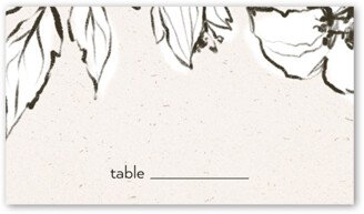 Wedding Place Cards: Charcoal Sprays Wedding Place Card, Black, Placecard, Matte, Signature Smooth Cardstock