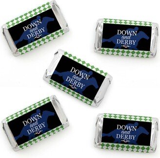 Big Dot Of Happiness Kentucky Horse Derby - Mini Candy Bar Wrapper Stickers - Party Favors - 40 Ct