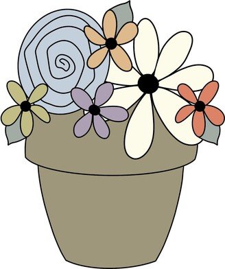 Flower Pot Floral Bouquet Mothers Day Cookie Cutter