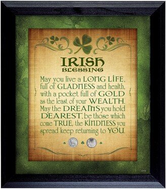 American Coin Treasures Irish Blessing with 2 Three Pence Wall Frame