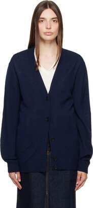 Navy Embroidered Cardigan