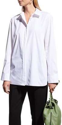 Classic Button-Front Shirt-AA