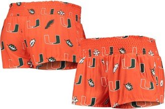 Women's Wes & Willy Orange Miami Hurricanes Beach Shorts