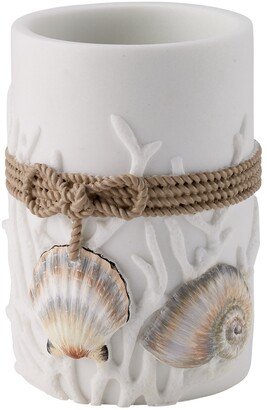 Destin White Coral & Shells Resin Tumbler