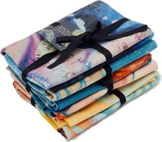 Sukiw Design Cotton Tea Towel Family Bundle Set Of Six