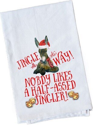 Jingle All The Way Bells | Decorative Christmas Flour Sack Towels Gifts Under 10