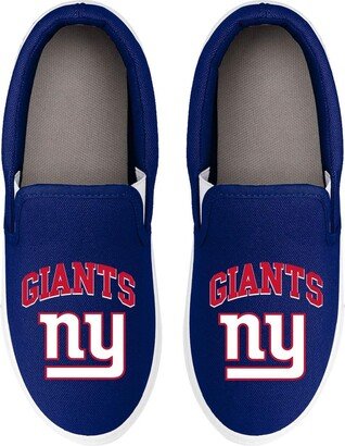 Women's Foco New York Giants Big Logo Slip-On Blue Sneakers