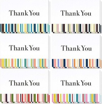 Juvale 48-Count Bulk Colorful Stripe Thank You Cards with Envelopes, Thank You Notes, 6 Designs, 4 x 6 in