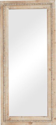 GINGER BIRCH STUDIO Brown Wood Distressed Wall Mirror