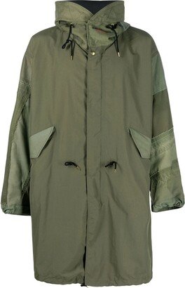 Drawstring-Hood Parka Coat