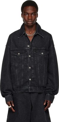 LU'U DAN Black Faded Denim Jacket