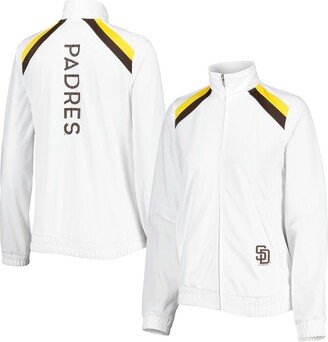 Women's G-iii 4Her by Carl Banks White San Diego Padres Red Flag Full-Zip Track Jacket