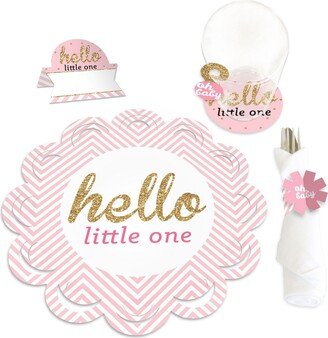 Big Dot Of Happiness Hello Little One Baby Shower Paper Charger Decor Chargerific Kit Setting for 8