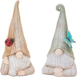 Gnome Statue with Wood Grain Design