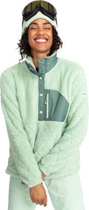 Juniors' Alabama Quarter-Button Pullover Sherpa Top