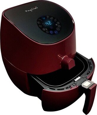 MegaChef 3.5 Quart Airfryer/Multicooker with 7 Pre-programmed Settings - Red