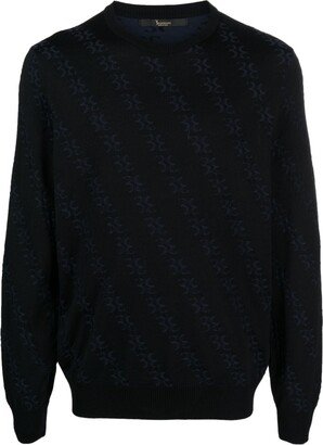 Monogram-Jacquard Knitted Jumper