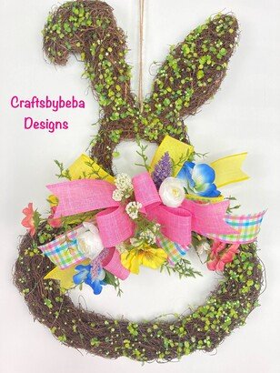 Easter Grapevine Door Hanger/Bunny Decor Spring