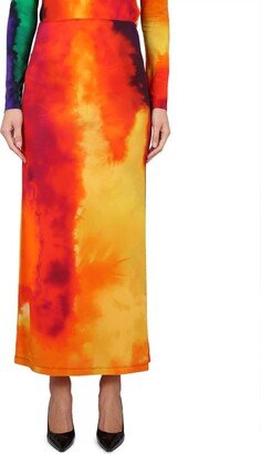 all-Over Printed Maxi Skirt