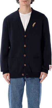 Buttoned Long-Sleeved Cardigan