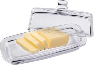 Glass Butter Dish with Lid and Handles