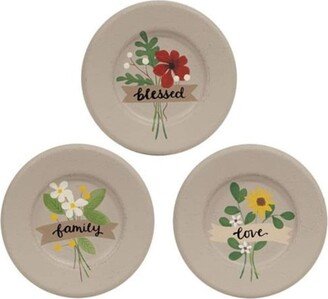 Love Family Blessed Flower Plate 3 Asstd. - 6