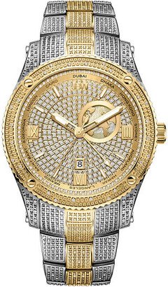 Men's JBW Jet Setter 1 CT. T.w. Diamond Two-Tone 18K Gold Plate Watch (Model: J6370D)