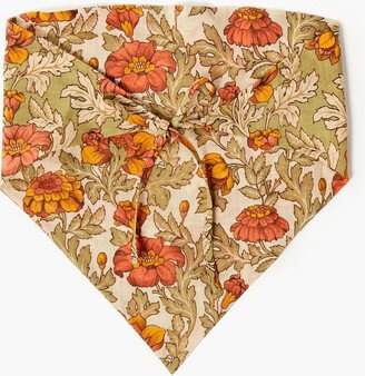 Floral-print cotton headscarf