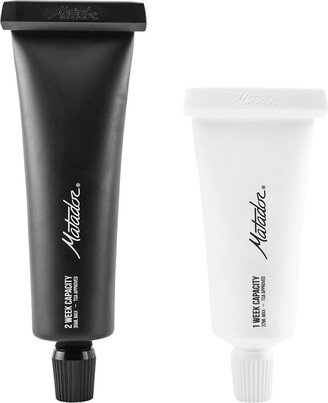 Matador Refillable Toothpaste Tubes White and Black