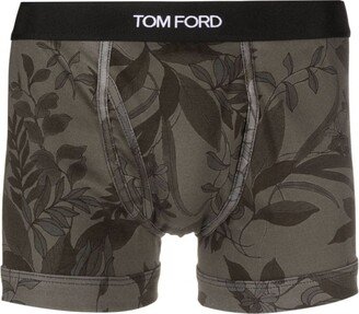 Logo-Waistband Floral-Print Boxers