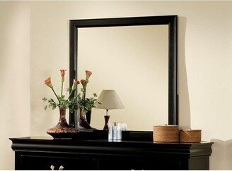 Global Pronex Louis Philippe III Mirror in Black - Wood