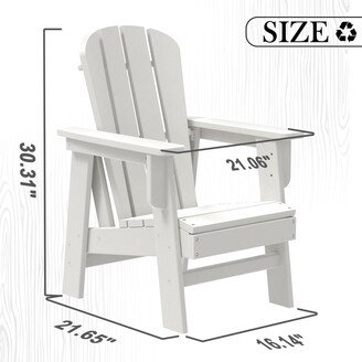 unbrand Small Size Adirondack Chair, Plastic Adirondack Chair Weather Resistant, 1 piece