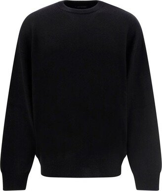 Logo-Printed Crewneck Knitted Sweater