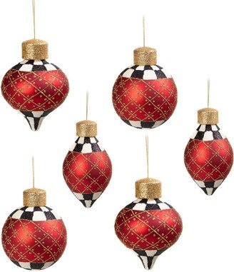 Mackenzie-Childs Glass Christmas Magic Baubles (Set Of 6)