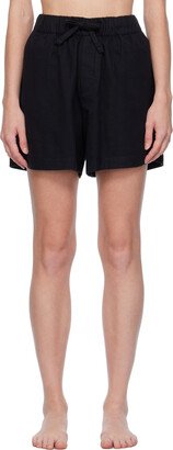 Black Drawstring Pyjama Shorts