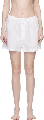 White Poplin Sleep Cotton Pyjama Shorts