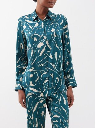 London Sandwashed-silk Pyjama Shirt-AB