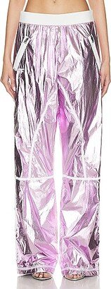 Laminated Track Pant in Lavender