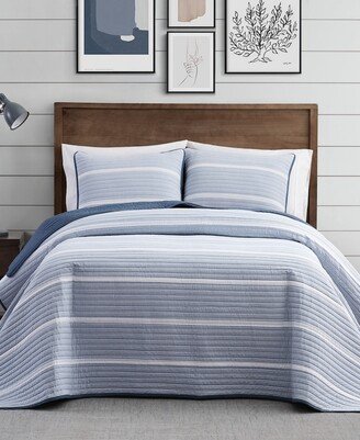 Niari Yarn Dye Stripe 3 Piece Quilt Set, King