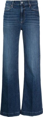 Logo-Patch Cotton-Blend Wide-Leg Jeans