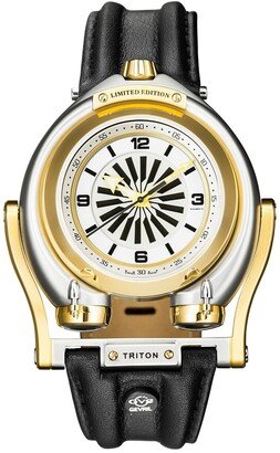 Triton Leather Strap Watch, 49mm