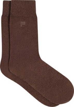 Recycled Cashmere Socks — chestnut brown S