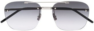 SL 309 rimless square-frame sunglasses