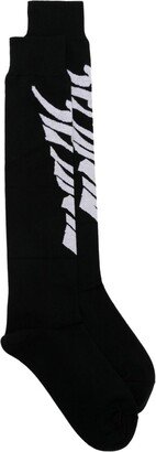 Logo-Print Cotton Socks-AA