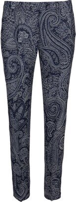 Paisley Print Tapered Trousers-AA