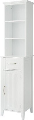 Teamson Home Bathroom Cabinet With Drawer & Open Shelves WhiteEHF-F0006